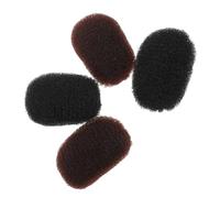 BAZEITFLOW 4pcs Hair Bumps Hair Padding Pads Black and Brown Clips for Women Volume Booster Clamp for Daily