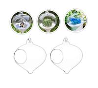 BAZEITFLOW 4pcs Hanging Glass Terrarium Plant Containers Water Drop Shape Clear Succulent Moss Flower Pots with Rope for Indoor Miniature Gardens Home Decor