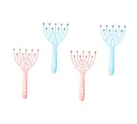 BAZEITFLOW 4Pcs Head Claw Massager Handheld Scalp Massage Tool for Stress Relief Durable Bead Design Relaxation Trigger Points for Home Use