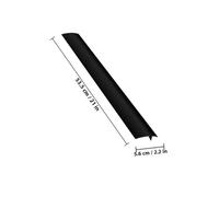 BAZEITFLOW 4pcs Heat-Resistant Silicone Stove Gap Covers Kitchen Countertop Sealing Strips for Stove Protection and Spill Prevention Flexible Black