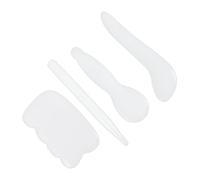 BAZEITFLOW 4Pcs Jade Gua Sha Board for Face and Body Massage Smooth Edges Non-Scratch Scraping Plates Premium Jade Material Therapy Tool for Muscle Relaxation and Relief