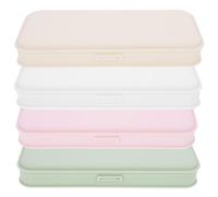 BAZEITFLOW 4pcs Makeup Brush Storage Box Cosmetic Organizer Desktop Pen Container Multipurpose Indoor Organizer for Vanity Desk and Beauty Tools Storage