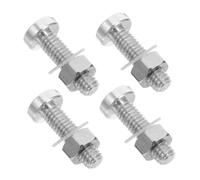 BAZEITFLOW 4PCS Metal Turntable Screws for Headshell Mounting Phonograph Cartridge Repair DIY Installation Accessories for Vinyl Record Player with Vibration Reduction