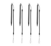 BAZEITFLOW 4pcs Metallic Resistive Touch Stylus Pens with Spring Lanyards for Pos Systems Pdas Industrial Control Devices Accurate Writing Resistive Screens
