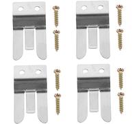 BAZEITFLOW 4pcs Microphone Holder Clips Compatible with Easy Installation with Screws Lightweight Portable Mic Hanger for Radio Microphones