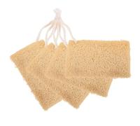 BAZEITFLOW 4Pcs Natural Loofah Dish Washing Scrubber Sponge Set with Rope Cleaning Loofahs for Dishes and Bath Unbleached Sponges for Household Use