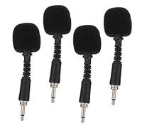 BAZEITFLOW 4PCS Noise Reduction Recording Microphones with Pole Threaded Plug for Live Streaming Conference Singing Supplies Compatible with Phone and Computer Plug and Play Home Microphone
