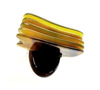 BAZEITFLOW 4pcs Ox Horn Square Massage Plates Scraping Therapy Tool Natural Material Works on Face Removes Muscle Tension Suitable for Spa and Relaxation Random Color