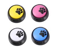 BAZEITFLOW 4pcs Pet Communication Buttons Recordable Dog Training Sound Buttons for Interaction Pets Train Bond Your Dogs and Cats
