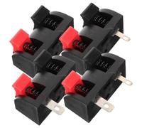 BAZEITFLOW 4pcs Pin Speaker Wire Terminal Connectors with Spring-loaded Push-release Plastic and Metal Compression Clips for Stage Audio Systems and DIY Projects Easy Mounting