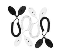 BAZEITFLOW 4pcs Retractable Remote Control Holders with Spring Ropes Self Adhesive No Drill Loss Tether Cable for Tv Remotes and Small Devices with Damage Wall Mounting Modern Design