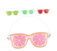 BAZEITFLOW 4pcs Reusable Cooling Gel Ice Eye Masks for Hot Cold Therapy Ergonomic Design Eye Cold Compress Pack Portable Soothing Relief for Men and Women