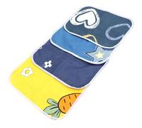 BAZEITFLOW 4pcs Reusable Washable Waterproof Guinea Pig Cage Liners 50x70cm with Carrot, Happy Planet, Star, and Love Patterns - Small Animal Pet Cage Pads for Hamsters, Chinchillas, and Rats