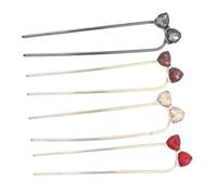 BAZEITFLOW 4pcs Rhinestone Bowknot U Shaped Hair Fork Sticks Lightweight Vintage Chinese Hairpins for Women Weddings Proms Formal Events