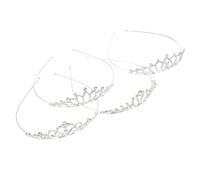 BAZEITFLOW 4PCS Rhinestone Dance Crown Hairbands for Shiny Tiara Headbands Suitable for Weddings Proms Birthday Parties Pageants and Costume Accessories