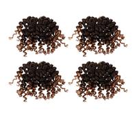 BAZEITFLOW 4pcs Short Synthetic Twists Braiding Hair Extensions 1b/27# Spring Curly Crochet Braids for African Style Natural Look Hair Care