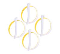 BAZEITFLOW 4pcs Silicone Egg Rings with Handle Design for Frying Pan Reusable Round Omelette and Pancake Molds Heat-resistant Cooking Rings for Egg Circles and Breakfast Shapes