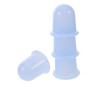 BAZEITFLOW 4pcs Silicone Vacuum Suction Cups Professional Body Massager Anti-Cellulite Cupping Therapy for Full Body Use Smooth Rounded Edges Easy to Clean and Handle