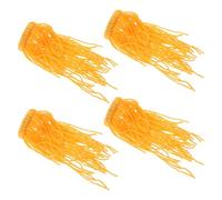 BAZEITFLOW 4pcs Simulated Seaweed Egg Collector Eggs Floating Breeding Mop Fish Tank Breeding Supplies Spawning Brush Aquarium Accessories Mop for Aquarium Fish Laying Orange