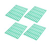 BAZEITFLOW 4PCS Small Animal Feet Pads with Non-slip Raised Dots Bunny Cage Mat for Rabbits Cats Dogs Plastic Floor Mat Featuring Rapid Urine Drainage and Paw-friendly Design for Chinchillas