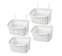 BAZEITFLOW 4pcs Small Animal Hanging Hammock with Hooks Lightweight Rat Hammock for Cage Versatile Guinea Pig Hideout Basket Bed for Hamster Sugar Glider Ferret Hedgehog Easy to Clean White