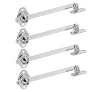 BAZEITFLOW 4pcs Soft Close Cabinet Door Support Struts with High Loadbearing Stainless Steel Telescopic Rods for Kitchen Cupboards Slow Down Drop Leaf Hinges for Lower Flip Easy