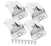 BAZEITFLOW 4pcs Stainless Steel Microphone Holder Mount for Handheld Radio with Screws Lightweight Design Easy to Install Metal Structure Suitable for Car Use
