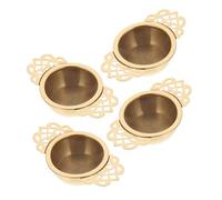 BAZEITFLOW 4pcs Stainless Steel Tea Diffuser Strainers with Petal Handles Fine Mesh Filter Bowls for Loose Leaf Tea Food-Grade Infusers for Teapots Kitchen Office Outdoor Use