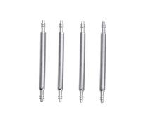 BAZEITFLOW 4PCS Stainless Steel Watch Band Spring Bars Repair Tool Kit with Double-ended Fork for Easy Strap Link Removal and Replacement Silver Watchmaker Accessories Set