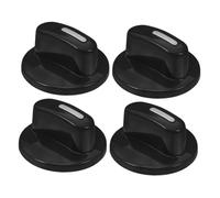 BAZEITFLOW 4pcs Timer Knobs Replacement For Oven: Universal 6mm D-shaft Control Knobs - Black Plastic Knobs For Enhancing Cooking Precision
