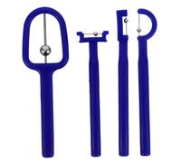 BAZEITFLOW 4pcs Tongue Tip Lateralization and Elevation Tools Blue for Speech Therapy Strengthen Oral Muscles Feeding Skills and Jaw Stability Portable Tongue Trainer Set for Adults