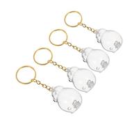 BAZEITFLOW 4pcs Transparent Dog Hair Collector Keychain Lightweight Memorial Keepsake Box Bag Charm for Pet Hair Storage Durable Commemorative Holder for Emotional Connection and Daily Use