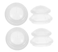 BAZEITFLOW 4pcs Transparent Silicone Facial Massage Cups for Gentle Suction Therapy Reusable Vacuum Cupping for Sensitive Skin Portable Beauty Tool for Home Skincare and