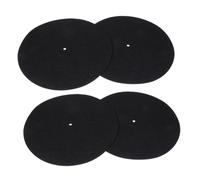 BAZEITFLOW 4pcs Turntable Slipmat Static Felt Vinyl Record Protective Mat for Phonograph Players Vibration Disc Pad to Sound Quality Compatible with Turntables for Home Use
