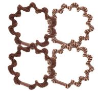 BAZEITFLOW 4pcs Twisted Hair Tie Cloth Hair Band for Curly Boho Braid Ties Elastic Bands Styling Clips for Women Girls Wet Dry