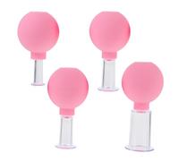 BAZEITFLOW 4pcs Vacuum Cupping Cups Kit Rubber Head Suction Therapy Massage Cups for Body and Face Immune Function Enhance Comfort for Cupping Therapy