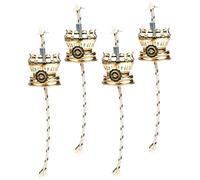 BAZEITFLOW 4Pcs Vintage Kerosene Lamp Wick Holders Replacement Metal Burner Parts for Classic Oil Lamps Compatible with Multiple Models Easy to Install and Maintain
