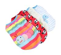 BAZEITFLOW 4Pcs Warm Pet Vest for Small Dogs and Cats Cartoon Flannel Two Legged Costume Adorable Puppy Clothes with Panda Caterpillar Rocking Horse Snail Patterns Xs for Autumn and Winter
