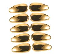 BAZEITFLOW 5 Pairs Ceramic Glasses Nose Pads Push-in Anti-Slip Eyeglass Nose Bridge Supports for Eyeglasses Sunglasses Lightweight Replacement Golden