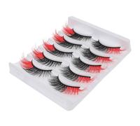 BAZEITFLOW 5 Pairs Colored Faux Eyelashes Eye Lashes Half Cat Eye Lash Extensions Natural Look Lightweight for Makeup Application