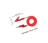 BAZEITFLOW 5 Pcs Multimeter Test Leads with Banana Plug and Sturdy Alligator Clips Electrical Test Cables for Accurate Ohm Volt Amp Measurements in Car Experiments and Electronic
