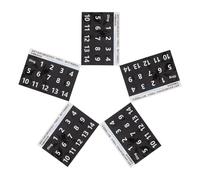 BAZEITFLOW 5 Pieces Handpan Drum Scale Stickers Black Number Music Note Labels for Tongue Drum Sound Identification, Removable Percussion Training Decals for Beginners Practice and Teaching