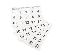BAZEITFLOW 5 Sheets White Tongue Drum Scale Decals for Music Learners and Beginners, Removable Pvc Note Markers Providing Visual Guidance, for Handpan Drum Practice and Upgrading