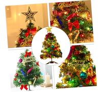BAZEITFLOW 50cm Mini Christmas Tree LED Lights Festival Desktop Decor Christmas Tree Ornament for Party Supplies Adornment