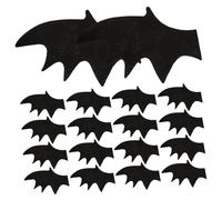 BAZEITFLOW 50pcs Black Felt Bat Wing Diy Craft Decorative Bat Wing Clothes Accessories Hair Jewelry Decor for Halloween Vampire Costume Accessories