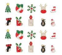 BAZEITFLOW 50Pcs Christmas Nail Charms Set Alloy Snowflake and Snowman Decorations Mixed Styles Nail Ornaments for Festive DIY Manicure and Unique Art