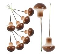 BAZEITFLOW 50Pcs Miniature Mushrooms Mini Realistic Tiny Mushroom Stakes Lawn Inset Ornaments for Diy Terrariums Fairy Garden Plant Flower Pot Decorations Micro Landscape Accessories