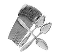 BAZEITFLOW 50pcs Parrot Feeding Spoon Parrot Feeding Scoop Heart Costume Cosplay Bodysuit Bird Breeder Spoon Stainless Steel Silver