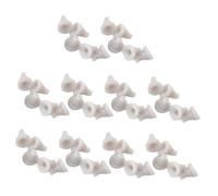 BAZEITFLOW 50pcs Silicone Shower Head Nozzles Replacement for Broken Dirty Nozzles Flexible and Firm Fit Compact and Lightweight for Bathroom and Travel Use White