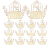 BAZEITFLOW 50pcs White Hollow-out Love Birds Wedding Chocolate Cups Lace Muffin Liners Party Candy Wrappers Decorative Cake Cup Liners for Wedding Supplies